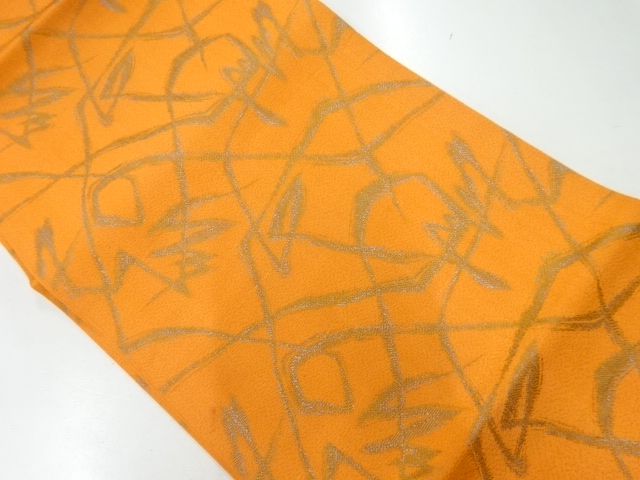 JAPANESE KIMONO / ANTIQUE FUKURO OBI / WOVEN ABSTRACT PATTERN